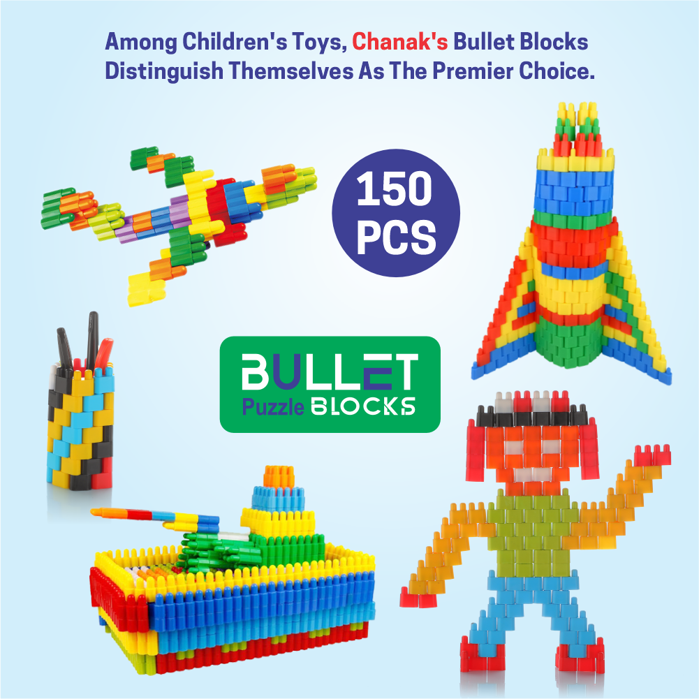 Chanak Bullet Puzzle Blocks, DIY Educational Building Blocks