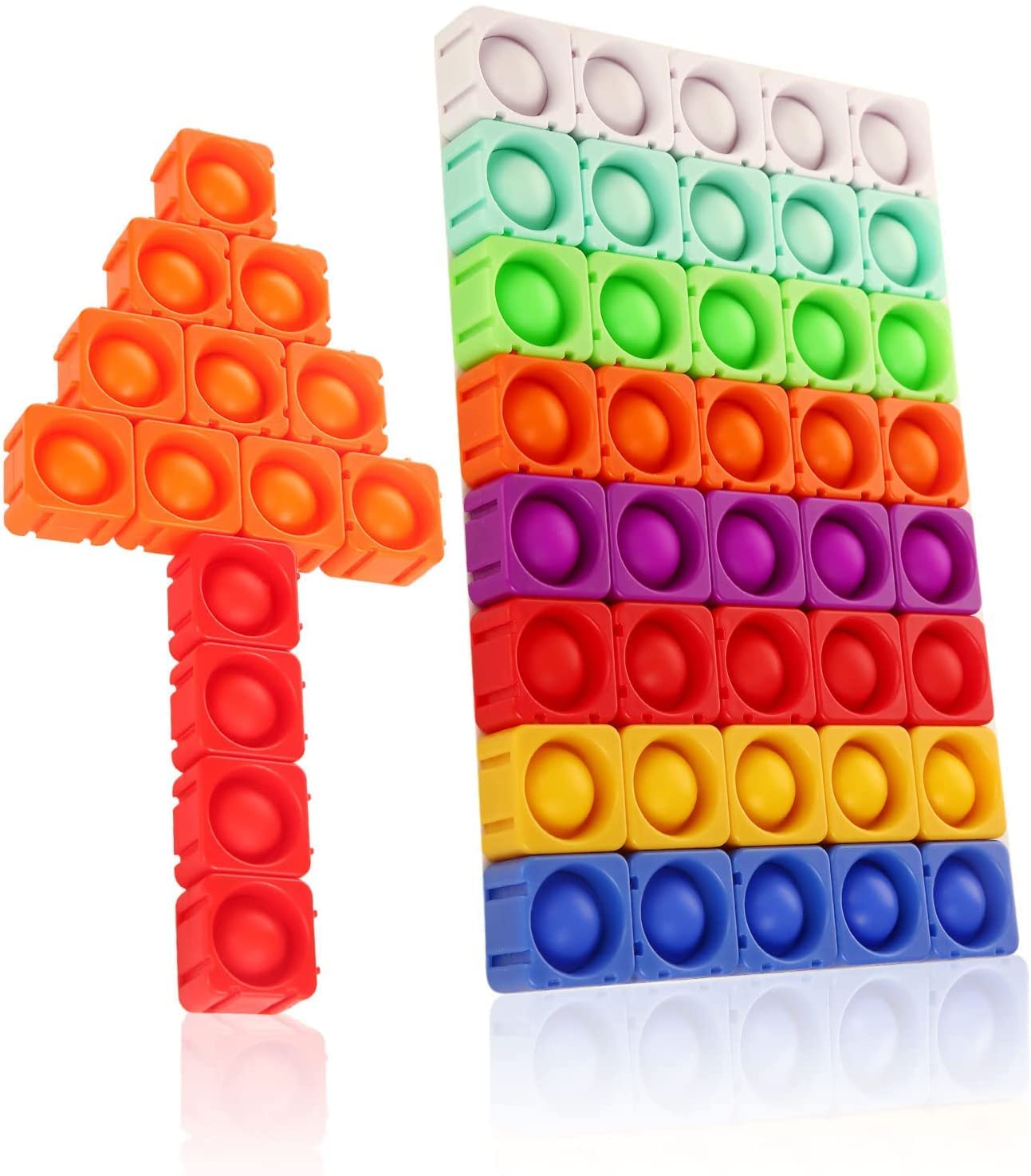Chanak Pop It Silicone Push Pop Rainbow Puzzle Fidget Toy