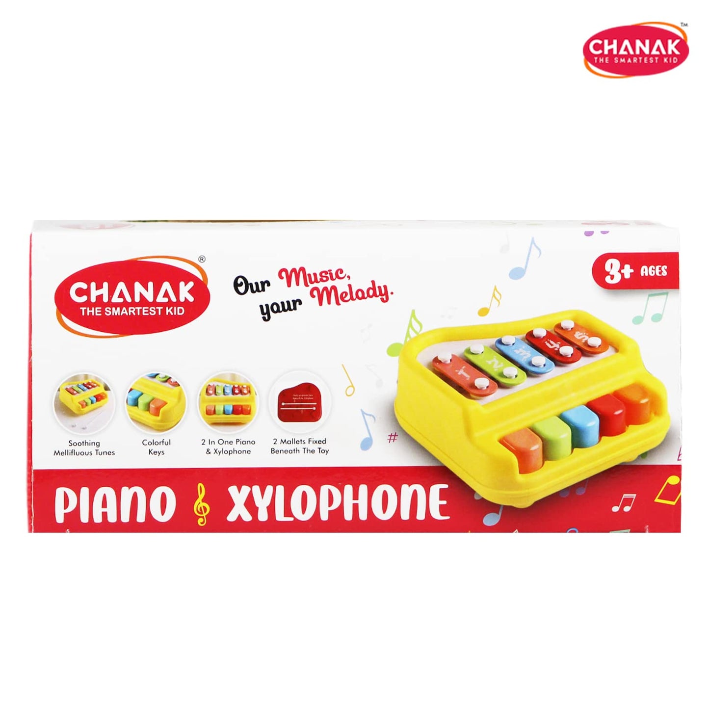 Chanak Musical Xylophone Piano Toy for Kids (Yellow)