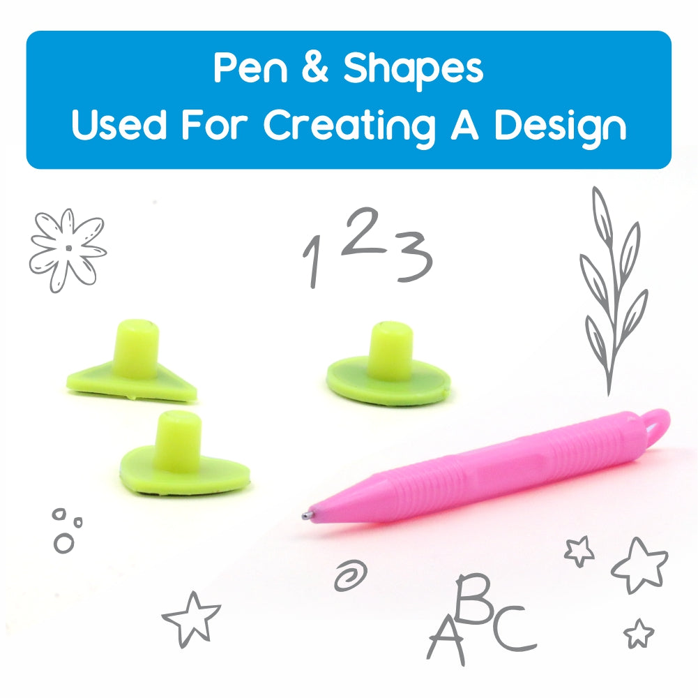 Chanak's Magnetic Slate Board for Learning Writing and Drawing, Magnetic Pen and Stamps (SkyBlue)