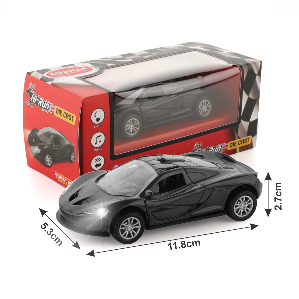 Chanak Premium Metal Die-Cast Sports Racing Car Toy (Black)