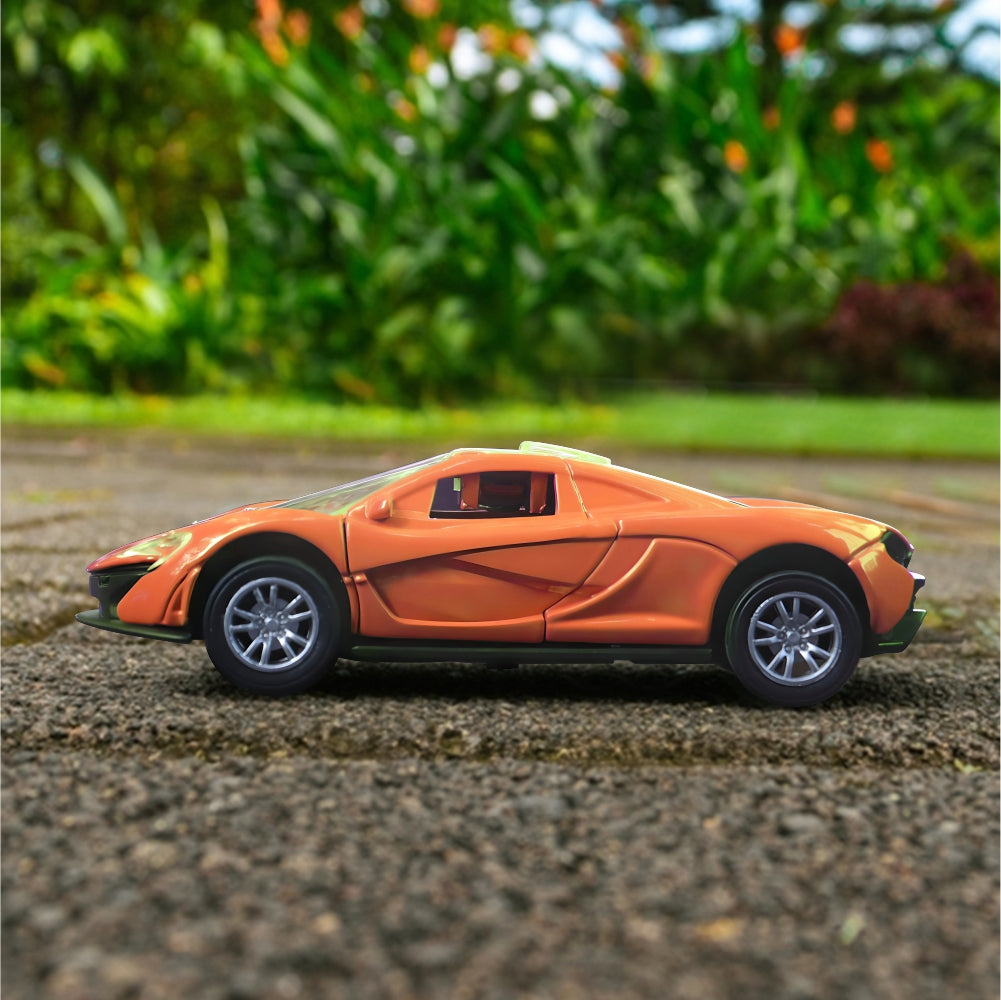 Chanak Premium Metal Die-Cast Sports Racing Car Toy (Orange)