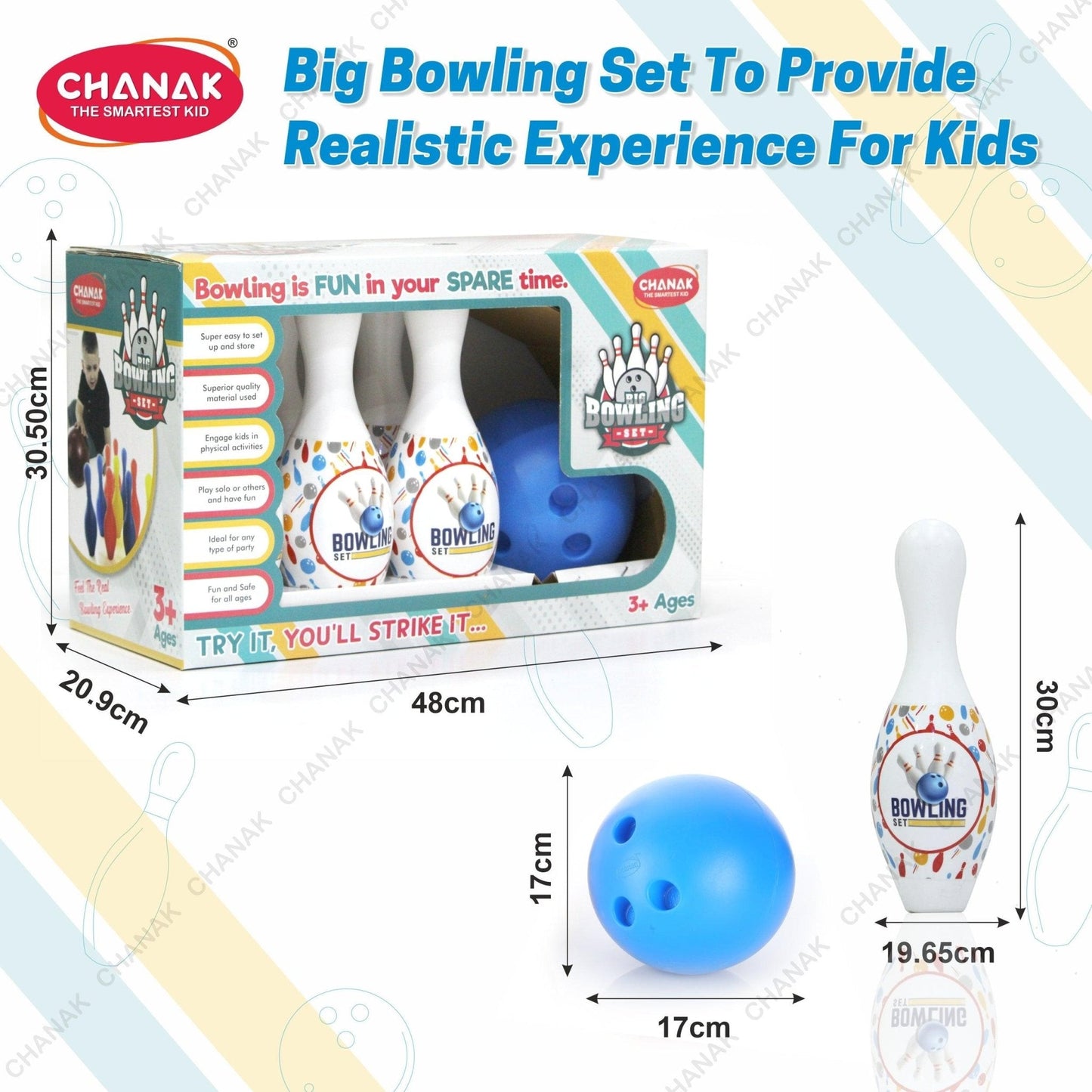 Chanak Big Bowling Game Set for Kids (White) - chanak