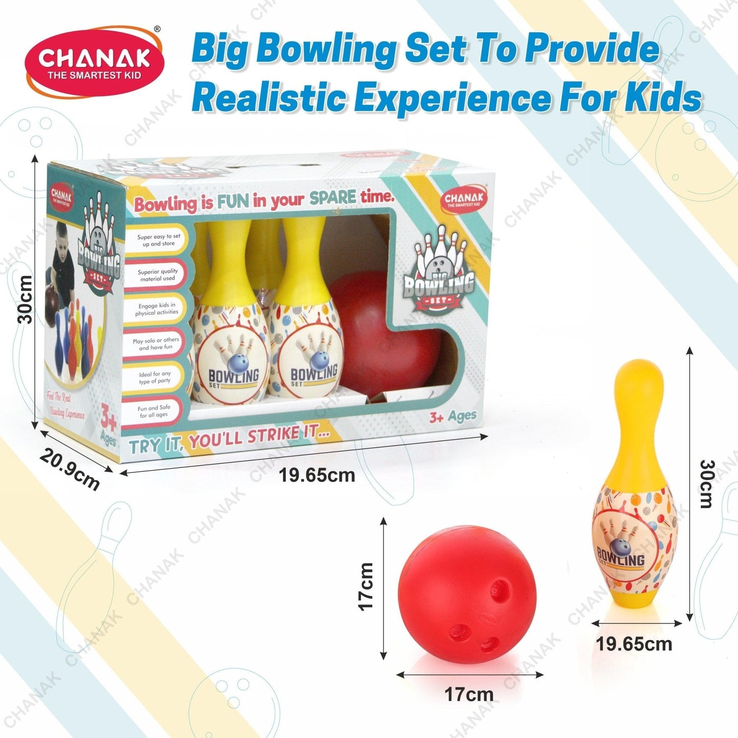 Chanak Big Bowling Game Set for Kids (Yellow) - chanak