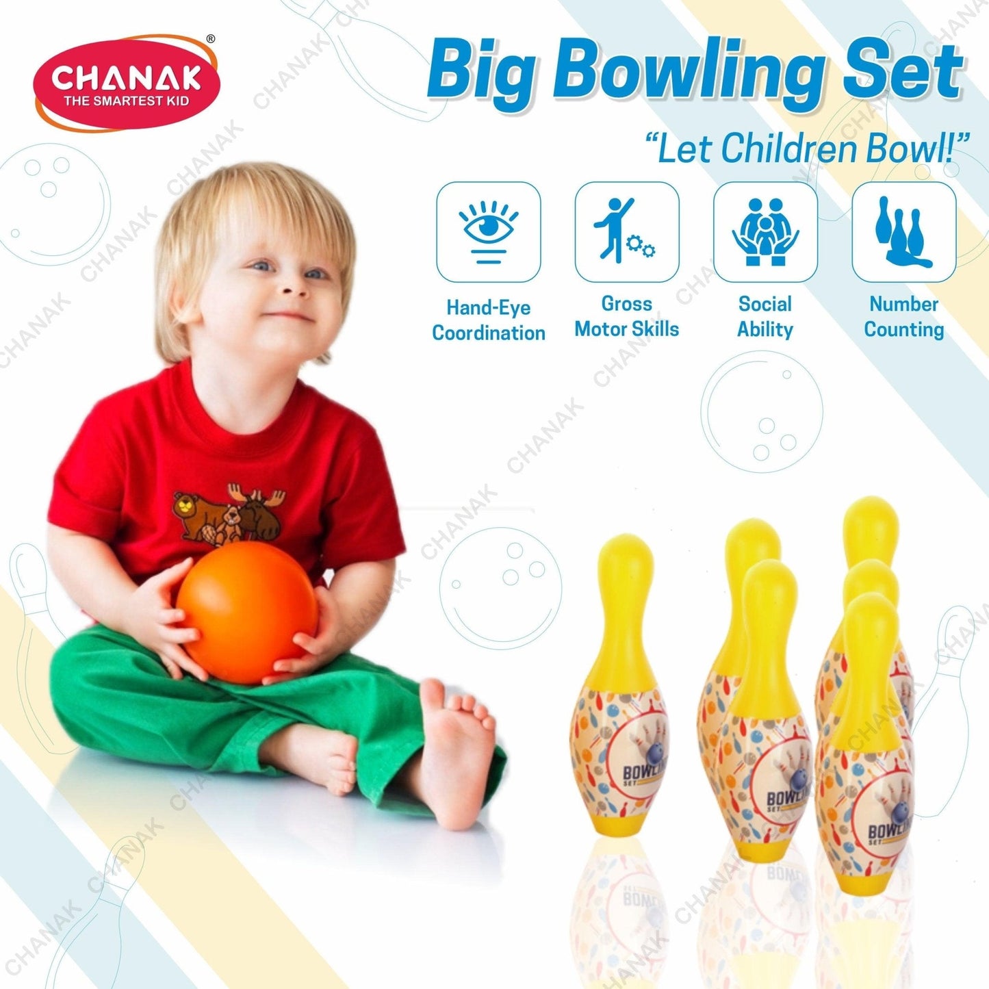 Chanak Big Bowling Game Set for Kids (Yellow) - chanak