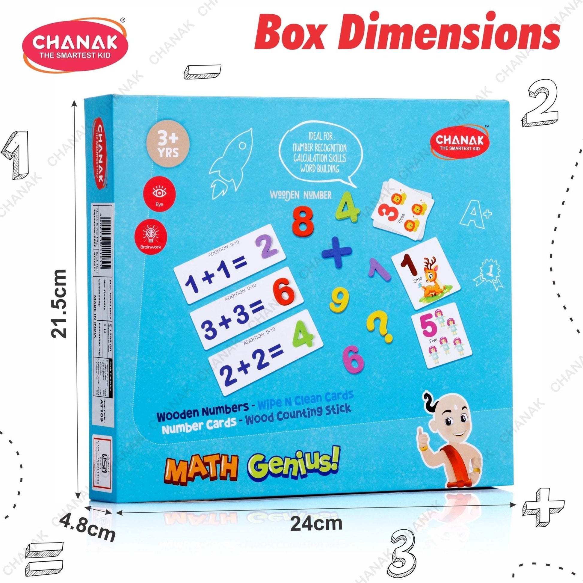 Chanak Math Genius for Kids - Educational Math Card - chanak
