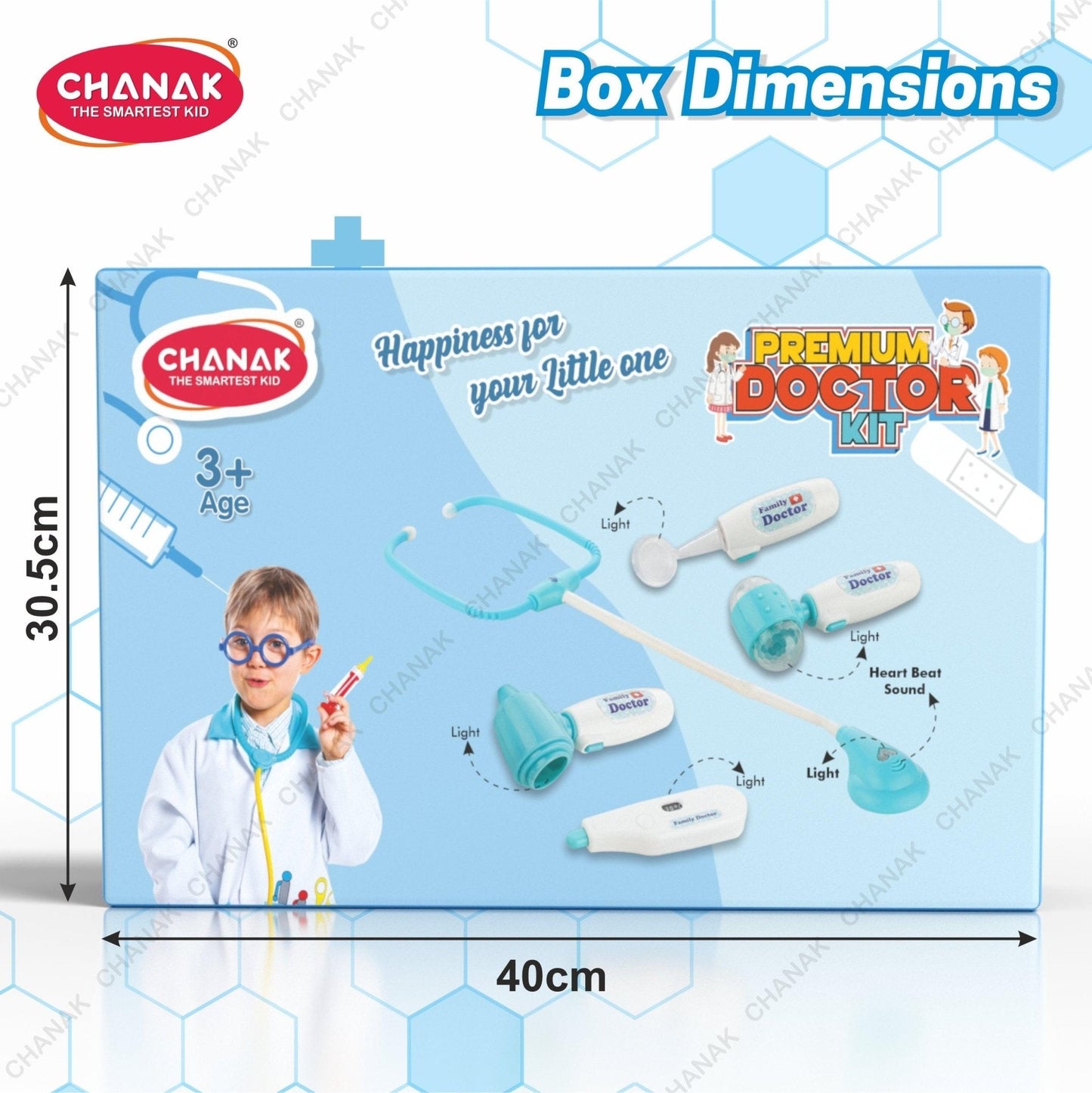 Chanak Premium Doctor Set for Kids - 10 Piece (Sky Blue) - chanak