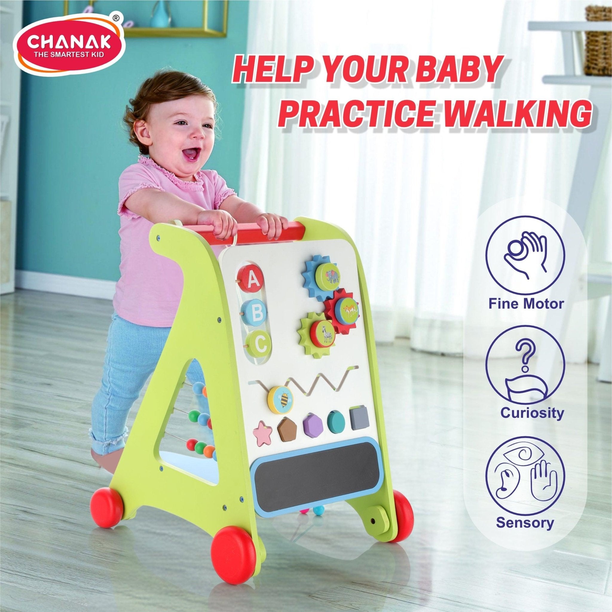 Chanak Wooden Baby Walker for Kids Aditi Toys